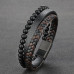 Black Leather Bracelet for Men & Boys – Magnetic Clasp Beaded Evil Eye Bracelet with Stainless Steel