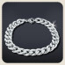 Silver-Plated Stainless Steel Bracelet for Men – Stylish Chain Bracelet for Boys, 8.5 Inches