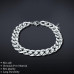 Silver-Plated Stainless Steel Bracelet for Men – Stylish Chain Bracelet for Boys, 8.5 Inches