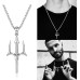 Laira Jewels Trishul Pendant Necklace for Men & Women – Stainless Steel Unisex Spiritual Jewellery