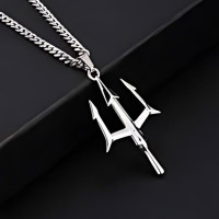 Laira Jewels Trishul Pendant Necklace for Men & Women – Stainless Steel Unisex Spiritual Jewellery