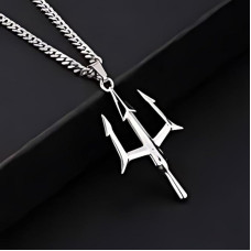 Laira Jewels Trishul Pendant Necklace for Men & Women – Stainless Steel Unisex Spiritual Jewellery