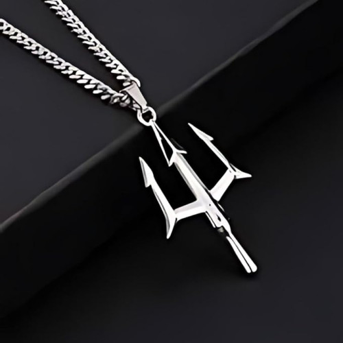Laira Jewels Trishul Pendant Necklace for Men & Women – Stainless Steel Unisex Spiritual Jewellery