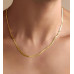 Laira Jewels Adjustable Gold-Plated Snake Chain Necklace 18-Inch – Waterproof Anti-Tarnish Unisex Necklace for Men & Women