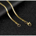 Laira Jewels Adjustable Gold-Plated Snake Chain Necklace 18-Inch – Waterproof Anti-Tarnish Unisex Necklace for Men & Women