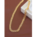 Laira Jewels Stylish Gold-Plated Stainless Steel Lotus Chain for Men – Golden Neck Chain for Boys & Gents