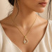 Gold Heart Pendant Necklace for Women & Girls – Butterfly AD Stone Love Charm Locket with Adjustable Chain