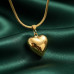 Gold-Plated Heart Pendant Necklace for Women & Girls – Minimalist Fashion Jewellery with Chain