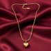Gold-Plated Heart Pendant Necklace for Women & Girls – Minimalist Fashion Jewellery with Chain