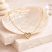 Heart Pendant Gold-Plated Necklace for Women & Girls – Anti-Tarnish Stainless Steel Love Locket