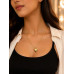 Anti-Tarnish Gold-Toned Heart Pendant Necklace for Women & Girls – Korean Style Beaded Chain