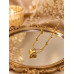 Anti-Tarnish Gold-Toned Heart Pendant Necklace for Women & Girls – Korean Style Beaded Chain