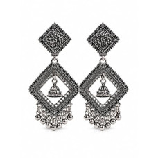 Chandbali Jhumka Earrings for Women – Long Geometric Oxidised Ghungroo Dangler Earrings Chandbali Jhumka Earrings for Women – Long Geometric Oxidised Ghungroo Dangler Earrings