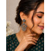 Chandbali Jhumka Earrings for Women – Long Geometric Oxidised Ghungroo Dangler Earrings