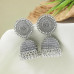 Traditional Lightweight Oxidised Jhumka Earrings for Women – Ethnic Silver-Tone Earrings