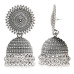 Traditional Lightweight Oxidised Jhumka Earrings for Women – Ethnic Silver-Tone Earrings