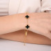 Laira Jewels Clover Anti-Tarnish Bracelet for Women & Girls – Gold-Plated Stainless Steel Chain Bracelet