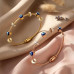 Gold-Plated Evil Eye Adjustable Bracelet for Women & Girls – Stainless Steel Friendship Bracelet