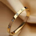 Laira Jewels Gold-Plated Stainless Steel Openable Crystal Bracelet for Women – Anti-Tarnish Cuff Bangle