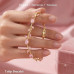 Laira Jewels Elegant Tulip Bracelet for Women & Girls – Gold-Plated Floral Crystal Adjustable Chain Bracelet