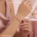Laira Jewels Elegant Tulip Bracelet for Women & Girls – Gold-Plated Floral Crystal Adjustable Chain Bracelet