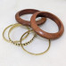 Wooden Statement Bangles for Women – Ethnic Studded Kada Set in Sizes 2–6