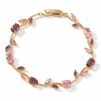 Laira Jewles Tulip Bracelet for Women, Floral Crystal, Anti Tarnish Jewellery Latest Stylish Bracelet Gifts for Girls