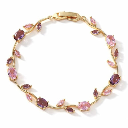Laira Jewles Tulip Bracelet for Women, Floral Crystal, Anti Tarnish Jewellery Latest Stylish Bracelet Gifts for Girls