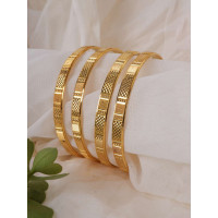 Gold-Plated Bangle Set of 4 – Elegant Traditional Bangles for Women