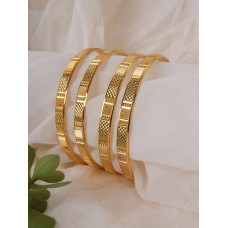 Gold-Plated Bangle Set of 4 – Elegant Traditional Bangles for Women