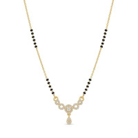 Laira Jewels Gold-Plated Teardrop Mangalsutra for Women – Artificial Stones & Beads