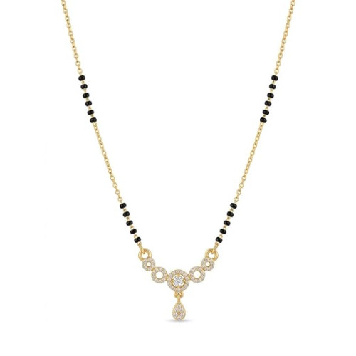 Laira Jewels Gold-Plated Teardrop Mangalsutra for Women – Artificial Stones & Beads