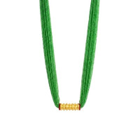 Traditional Nepali Green Tilhari Pote Mala – Gold-Plated Ethnic Mangalsutra Necklace for Women
