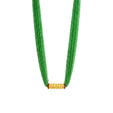 Traditional Nepali Green Tilhari Pote Mala – Gold-Plated Ethnic Mangalsutra Necklace for Women