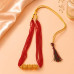Nepali Pahadi Mangalsutra for Women – Red Maili Tilhari Pote Mala with Gold-Toned Pendant