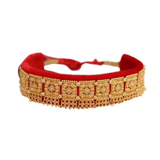 Laira Jewels Traditional Guloband for Women – Handcrafted Velvet Choker with Golden Work | Uttarakhandi Pahadi Jewellery