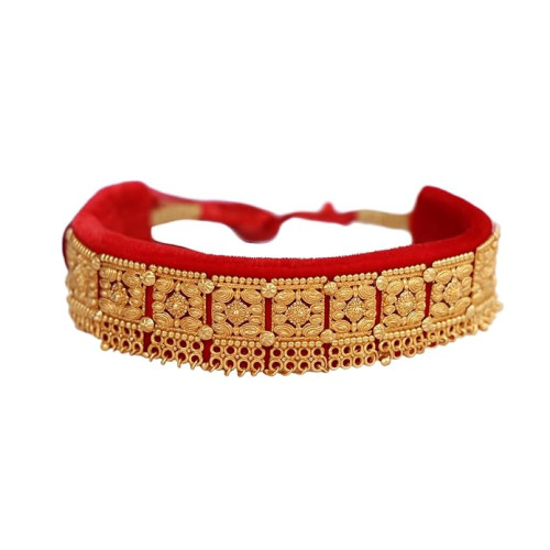 Laira Jewels Traditional Guloband for Women – Handcrafted Velvet Choker with Golden Work | Uttarakhandi Pahadi Jewellery