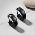 Black Stainless Steel Earrings Set for Men – Stylish Fashion Jewellery Gift for Boys