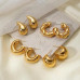 Elegant Gold Hoop Earrings Set for Women – Chunky Twisted Design with Multiple Styles