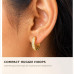 Premium Gold Huggie Hoop Earrings for Women & Men – Gold-Plated Anti-Tarnish Stainless Steel CZ Hoops