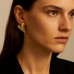 Korean Style Gold Heart Shape Statement Earrings for Women – Modern Designer Metal Studs
