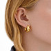 Chic Chunky Oval Huggie Hoop Earrings for Women & Girls – Stylish Gold Bali Korean Fashion Earrings