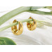 Chic Chunky Oval Huggie Hoop Earrings for Women & Girls – Stylish Gold Bali Korean Fashion Earrings