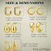 5 Pairs Trendy Hoop Huggie Earrings Set for Women & Girls – Hypoallergenic Chunky Open Hoop, Stud & Teardrop Earrings