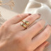 Laira Jewels Anti-Tarnish Orbiter Dome Chunky Adjustable Ring for Women & Girls