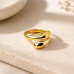 Laira Jewels Anti-Tarnish Orbiter Dome Chunky Adjustable Ring for Women & Girls