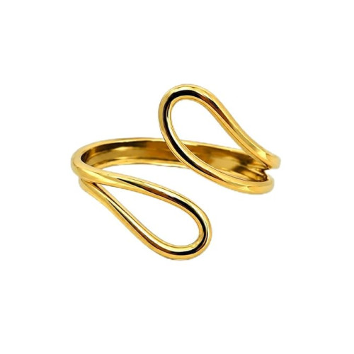 Laira Jewels Adjustable Open Loop Ring for Women & Girls – Anti-Tarnish Waterproof Korean Style Statement Ring