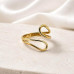 Laira Jewels Adjustable Open Loop Ring for Women & Girls – Anti-Tarnish Waterproof Korean Style Statement Ring