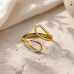 Laira Jewels Adjustable Open Loop Ring for Women & Girls – Anti-Tarnish Waterproof Korean Style Statement Ring